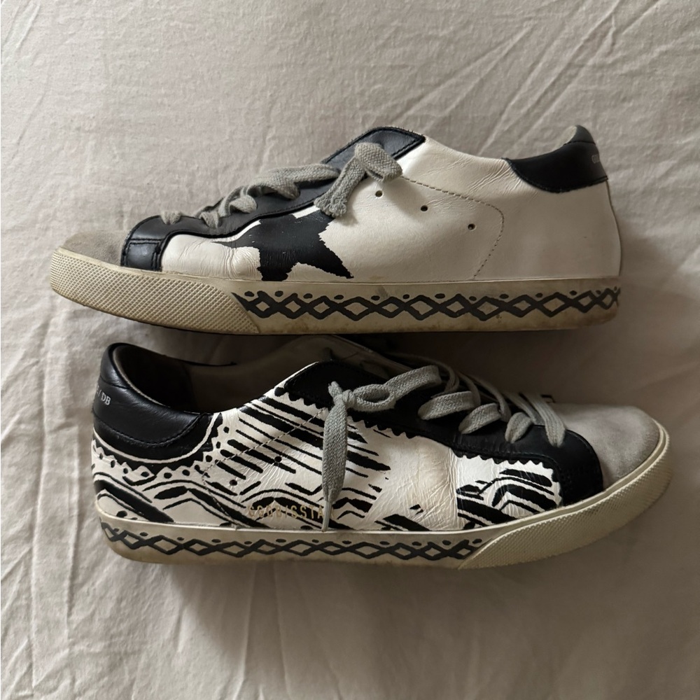 Golden Goose Zebra Pattern Sneakers